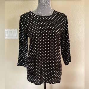 Joie 100% Silk Popover polka dot Top